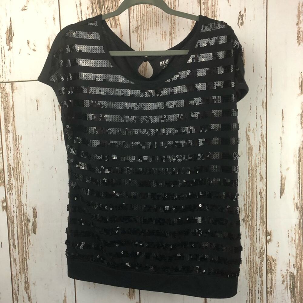 A.N.A. Glitzy Striped Shirt.  Size XL. In excellent condition!